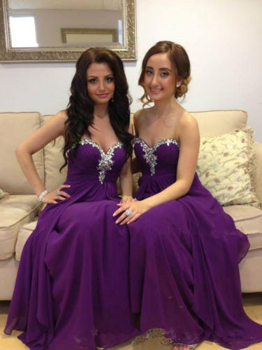 purple sparkly bridesmaid dresses